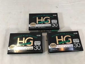 HITACHI 日立　SUPER BLACK　HG30　TC-30 HG　VHSC　3本　セット　未開封