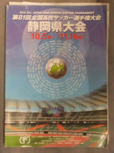 2002年第81回全国高校サッカー選手権大会 静岡県大会 公式パンフレット　正誤表付き　
