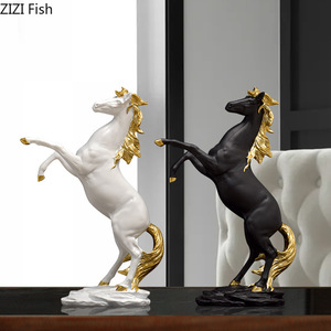 新商品 馬の彫刻樹脂アート1p全3色 馬 彫刻 アート インテリア 置物 オブジェ 装飾 北欧 モダン ブラック ホワイト ゴールド