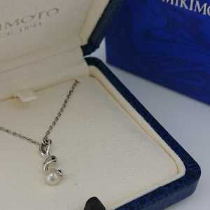 MIKIMOTO ミキモト k18 WG パール ネックレス