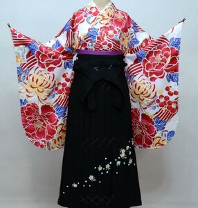 二尺袖 着物 袴フルセット 和遊日 袴変更可能 卒業式 新品（株）安田屋 NO31759