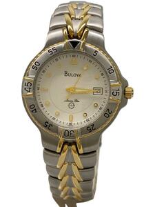 BULOVA◆クォーツ腕時計/アナログ/ステンレス/GLD/SLV