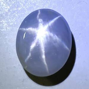 ●天然スターサファイア3.726ct●a 約9.4×7.6mm ルース 裸石 star sapphire blue宝石 ジュエリー ソーティング 付き S