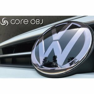 VW用 フロント・エンブレムプロテクター/スモーク ゴルフ7.5・トゥーラン(5T)【core OBJ】新品/CO-VEP-002/