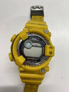 腕時計 CASIO カシオ G-SHOCK FROGMAN フロッグマン 200m 3266 GF-8250 タフソーラー 潜水カエル イエロー TNM X10026 不動品 現状品