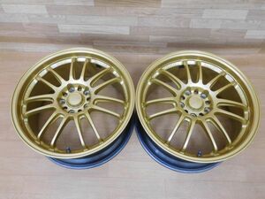 13-533◆美品!!鍛造★レイズ RE30★18in8.5J+53 2本★S2000 S15 R33 シビック ランエボ インプレッサ◆TE37CE28SE37