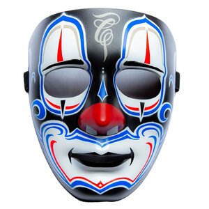 MISTER CARTOON CLOWN MASK BLACK BLUE 2023 ミスターカートゥーン クラウン ピエロ フェイス マスク ブラック ブルー ハロウィン 黒 青