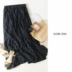 1.1万☆イエナ SLOBE IENA☆洗える【手洗い可能/ウエストゴム】 LE DENIM ドットスカート☆A-O 3060