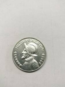 美品　1970年　パナマ　1/2バルボア銀貨　海外コイン　硬貨　