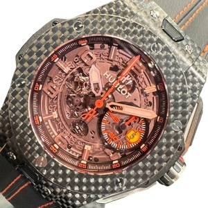 ウブロ HUBLOT ビッグ・バン フェラーリ カーボン レッドマジック 401.QX.0123.VR ブラック カーボン 腕時計 メンズ 中古