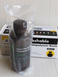 3Dプリンター 水洗いレジン 500ml ELEGOO Green 光造形レジン 405nm UV Photopolymer Resin Water Washable 3D Printing　グリーン　緑