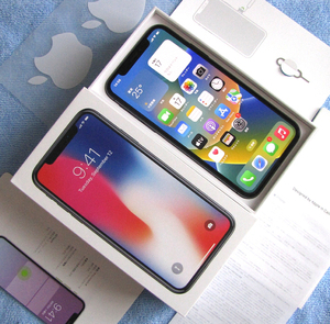 ★ピカピカ極美品 ★完動品 ★バッテリー100％ SIMフリー Apple iPhoneX 大容量 256GB スペースグレイ Apple版 格安SIM可 iphone X