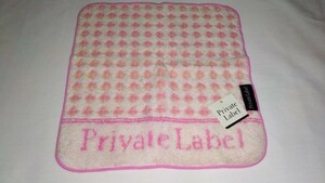 『正規品未使用品』Private Label / プライベートレーベル タオルハンカチ ピンク ha-519