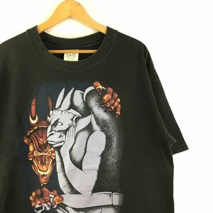 ビンテージ 90s【WILD OATS】Tシャツ 悪魔 USA製 キメラ ガーゴイル 古着 デビル 映画 アニメ マンソン アメカジ 666 アートT ゴースト