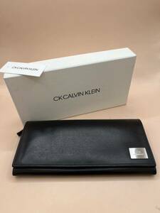 CALVIN KLEIN カルバンクライン 新品未使用長財布　黒 ラウンドファスナー長財布 牛革　レザー 札入れ CK小物