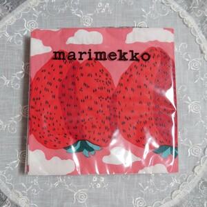 marimekko マリメッコ ペーパーナプキン MANSIKKAVUORET ローズ ランチサイズ 1パック 20枚入り