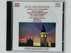 即決CD ENGLISH FESTIVAL / NAXOS / Enigma Variations / Pomp and Circumstance Marches / CSR Symphony Orchestra Adrian Leaper Z14