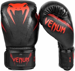 ヴェヌム Venum ヴェナム インパクト ボクシング グローブ レッド Impact Boxing Gloves Black Red 8oz