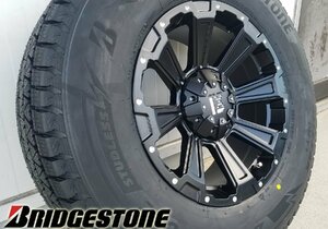 国産スタッドレスタイヤホイールセット 150/120プラド ハイラックス FJクルーザー パジェロ H3 ブリヂストン DM-V3 265/65R17 265/70R17