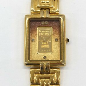 CREDIT SUISSE クレディ スイス 腕時計 FINE GOLD 999.9刻印 FK-581-P 4070693 稼働品 68.7ｇ【CEAK2023】