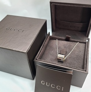 GUCCI グッチ GG アイコン ネックレス 750 K18WG ホワイトゴールド 