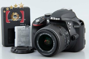 【中古】Nikon ニコン D3300 18-55 VR II レンズキット ブラック シャッター回数僅少