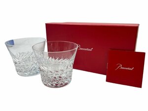 美品 Baccarat バカラ ペアグラス ロックグラス タンブラー 食器 クリア グローリア 2016刻印入り ブランド 2個 セット 箱付き アルコール