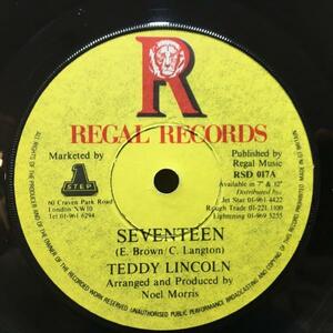 ★Teddy Lincoln/Seventeen★名作LOVERS！レア！7inch 45