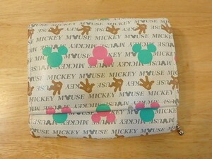 (n000u)ミッキーマウス柄　財布　二つ折り財布　レディース　女性用　白　ディズニー　