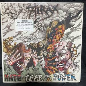 【未開封・カット盤】　HIRAX 『Hate, Fear And Power』　LP レコード