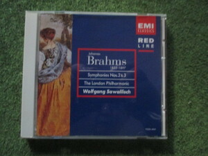 ブラームス交響曲第２番、第３番。ウォルフガング・サヴァリッシュ指揮ロンドンフィルハーモニー管弦楽団