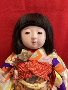コレクター所蔵品 市松人形 特選 日本人形 アンティーク 抱き人形 丸平 豆人形 玩具 雛人形 ビスクドール 戦前 縮緬 昭和初期 