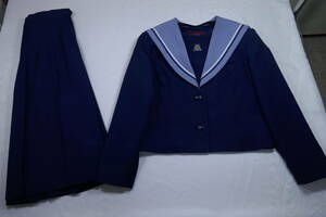 14 千葉県 貝塚中学校 冬セーラー服(165A) 冬スカート(W66) トンボ (検 高校 女子校 私立 制服 学生服 お嬢様 JK JC 県立 女子学園 附属