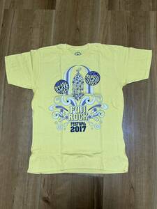 新品 fuji rock festival 2017 ラインナップTシャツ サイズM 黄色 gorillaz major lazer radwimps フジロック
