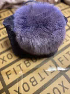 トートバッグ　紫色　毛皮