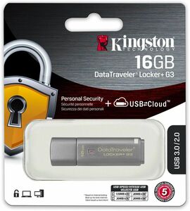 ★Kingston 暗号化＋パスワード保護機能付き USBメモリ 16GB「DTL+ G3」！