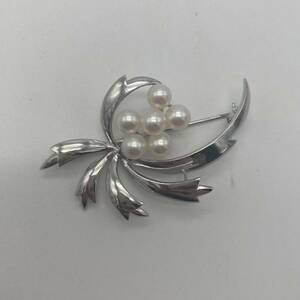 MIKIMOTO ミキモト ブローチ シルバー パール ファッション アクセサリー P1028