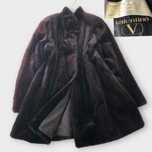  ヴァレンティノ　valentino Furs*SAGA MINK ROYAL/サガミンク ロイヤル/金サガ*ミンクファー　襟/袖口　ファー　ファーコート*サイズ40 L