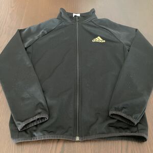 中古　adidas アディダス キッズ　ジャージ 上のみ　ブラック　サイズ150㎝