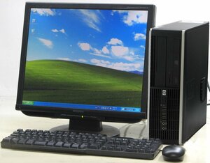 HP Compaq 6000 Pro SFF-E7500 ■ 19インチ 液晶セット ■ Core2Duo-E7500/DVDROM/希少OS/動作確認済/WindowsXP デスクトップ