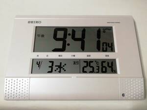 【美容】セイコー SEIKO 置時計 掛け時計 デジタル SQ435W SEIKO プログラムチャイム付き電波時計 