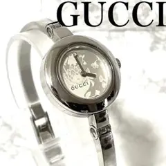 稼動品　GUCCI グッチ　フローラ　1Pダイヤ　バングル　腕時計