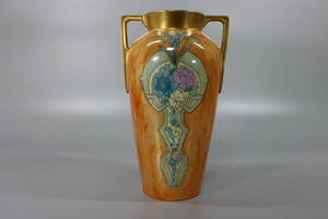 ※ババリア　H＆C　SELB　ラスター　1850年~1910年頃　花柄の手付き花瓶