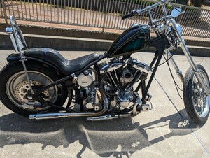 s＆s shovelhead リジット ロングチョッパー ショベルヘッド エンジン始動確認済 キックオンリー 検無し