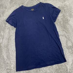 POLO RALPH LAUREN ラルフローレン Tシャツ 半袖カットソー サイズXL ネイビー 紺色 レディース トップス 最落なし （B19）