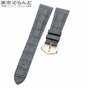 101691428 パテックフィリップ 純正 レザーベルト 尾錠付き グレー レザー K18PG 21mm クロコダイル 替えベルト 腕時計ベルト メンズ