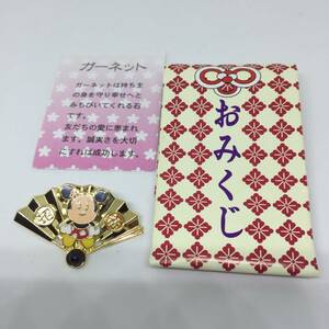 ♪ ディズニーストア ジャパン ピンバッジ おみくじ ミニー 扇子 Disney Store OMIKUJI Minnie 2002年 新品 未使用 ピン