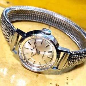 【即決】 EDOX INCABLOC swiss made vintage watch エドックス インカブロック ビンテージレディースウォッチ 手巻き 中古腕時計 【不動】