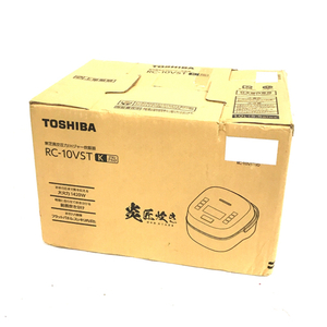 美品・未使用 TOSHIBA 東芝 RC-10VST K 真空圧力IHジャー 5.5合炊き 炎匠炊き グランブラック 炊飯器