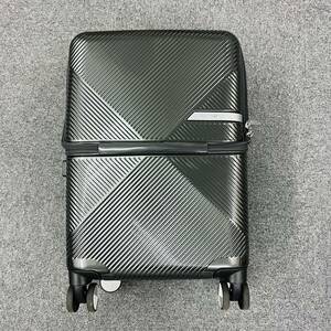 【MMY3402KK】１円スタート 美品 ※純正キー 鍵 無し品 サムソナイト Samsonite スーツケース スピナー55 フロントポケット ブラック系　